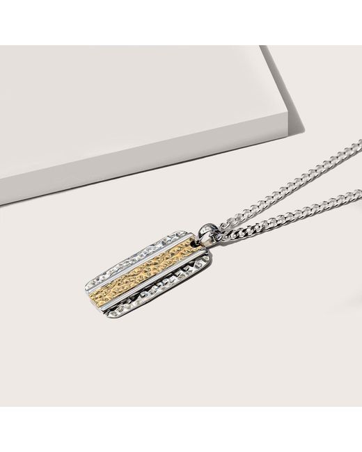 Charlotte's Web Jewellery Metallic Mixed Metal Karma Fortune Pendant Necklace for men