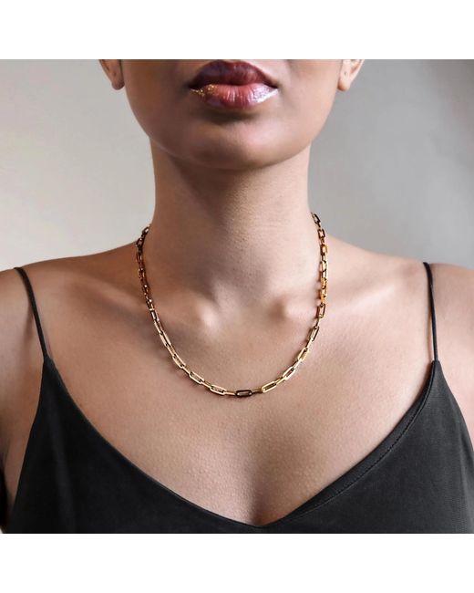 Hoops + Chains LDN Metallic Link Chain