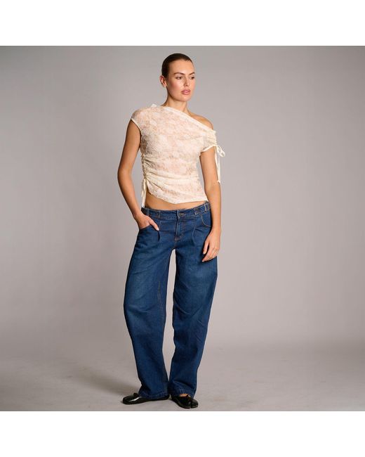 Love and Nostalgia Blue Bob Barrel Leg Jean