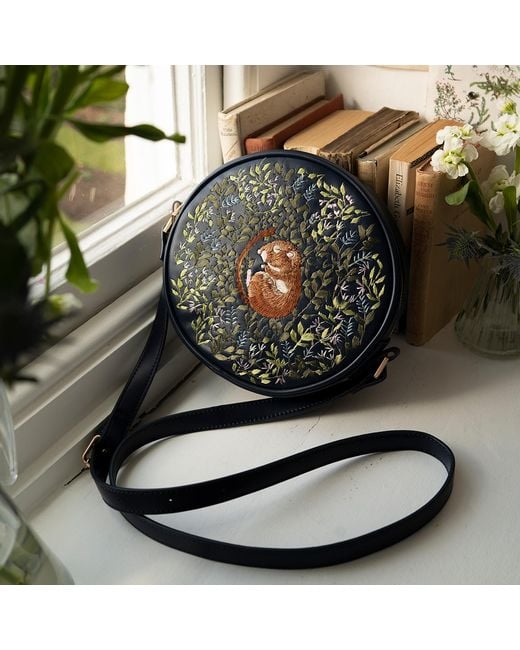 Fable England Gray X Chloe Giordani Dormouse Embroidered Round Saddle Bag