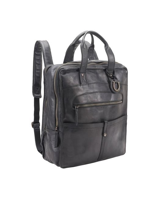 Lloyd Baker Black Charis Leather Backpack
