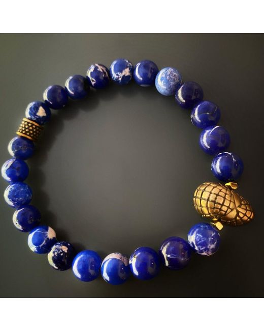 Ebru Jewelry Blue Spider Bracelet for men