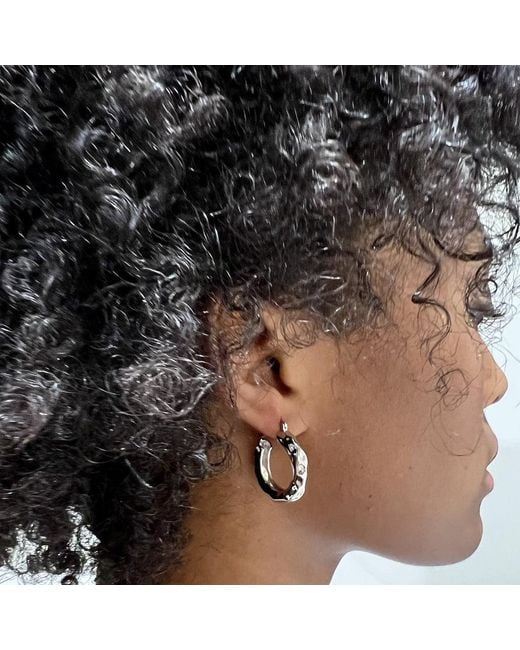 Aaria London Metallic Chateau Hoops