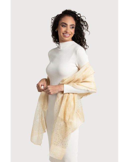 Saachi Natural Star Gazer Moccasin Scarf