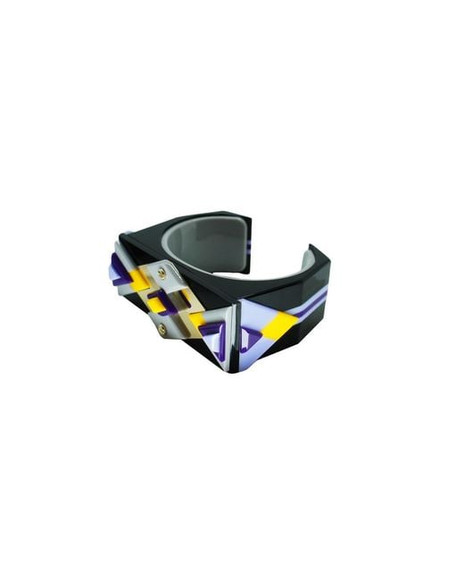 Gissa Bicalho Multicolor Handmade Acrylic Bracelet Kuntur/ Yellow
