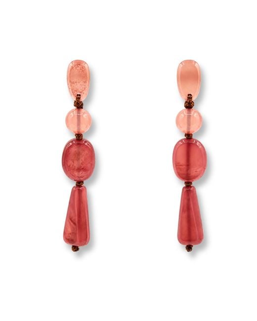 Michael Nash Jewelry Red Rachel Lightweight Shades Of Resin Drop Earrings