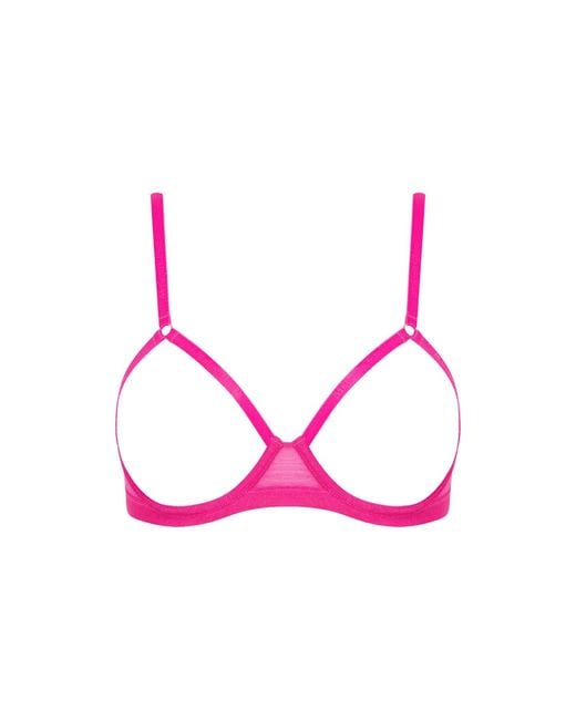 Maison Close Cupless Bra in Pink
