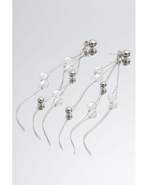 Classicharms White Frostlily Azeztulite Crystal & Bead Drop Earrings