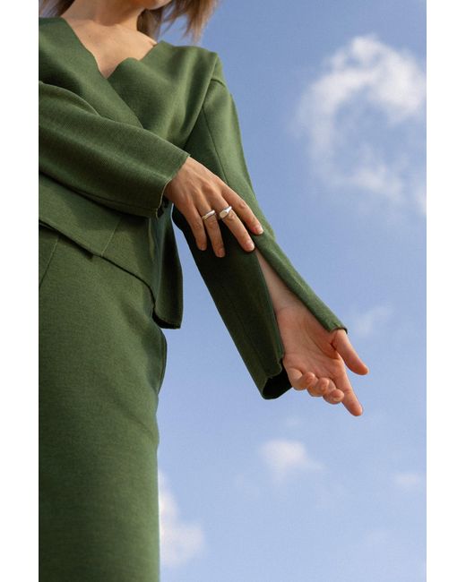 SALANIDA Green Galante Knitted 100% Merino Blazer