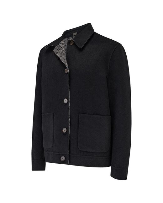 Guards London Gray Scot Reversible Wool Blend Jacket for men