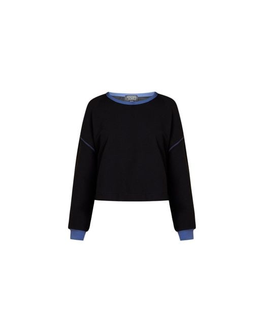 Known Supply Black Boxy Cotton Crewneck