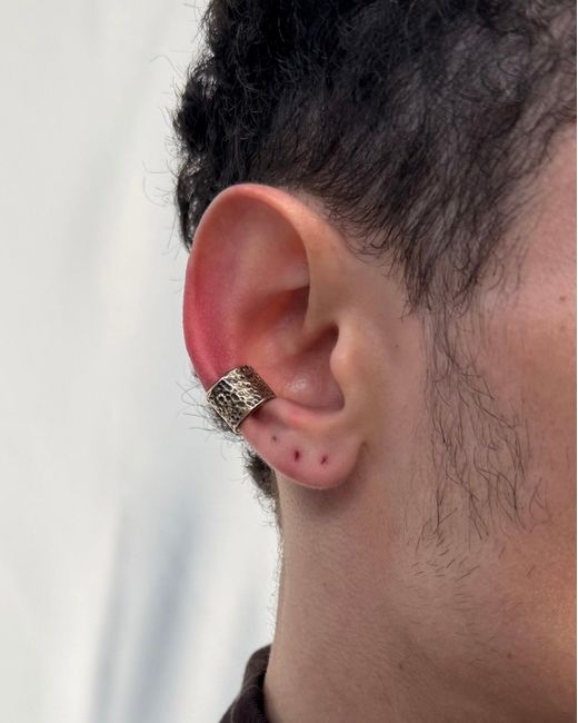 GYUNIA White Enoki Single Ear Cuff Bronze