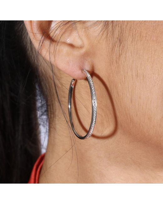Lucy Quartermaine Metallic Solid Sterling Skinny Drip Large Hoops