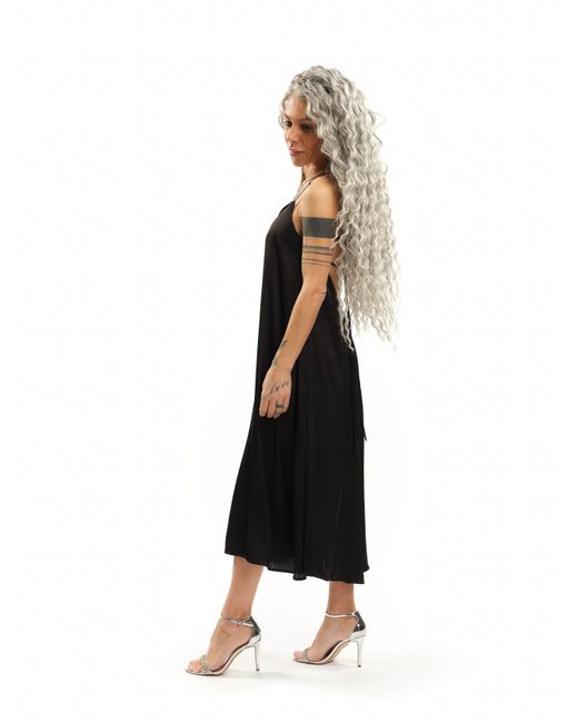 Clothes by Locker Room Black Open-Back Midi Dress