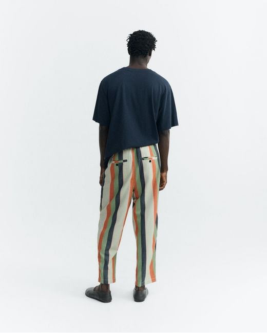 Thinking Mu White Loose Pants Luc for men