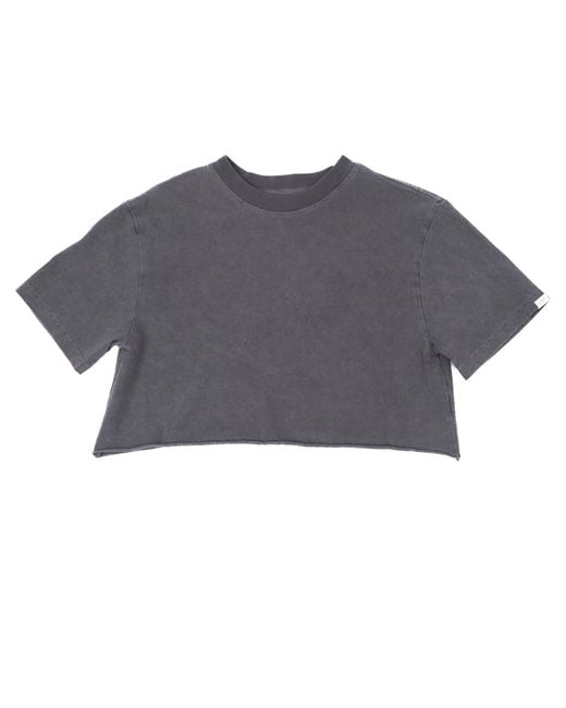 Ariko Gray Sea Beach Crop Tee