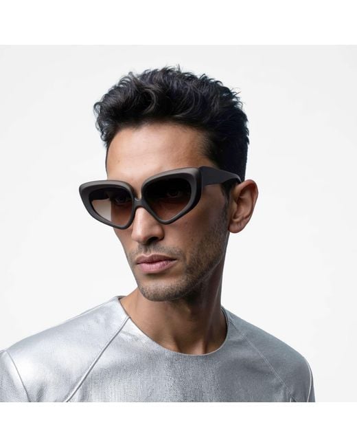 Loop and Egg Brown Sunglasses L A G Two Dark