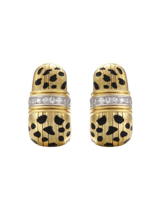 Onewildone Metallic Just Do You Leopard Earrings