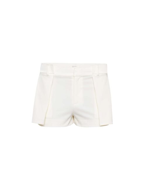Sélone White Elen Double Layer Shorts Creme