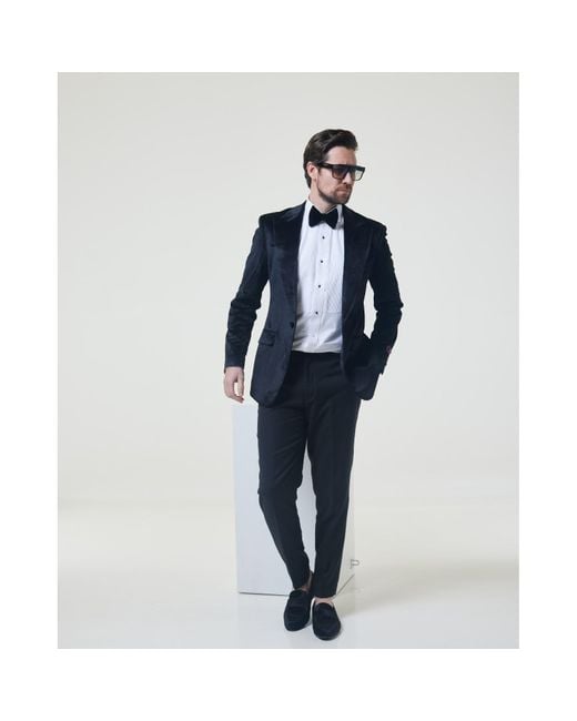 DAVID WEJ Black Maison Velvet Blazer – for men