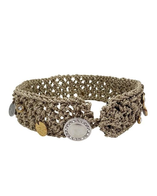 Hilo De Mar Metallic Choker Necklace Sunshine With Charms