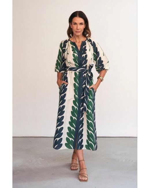 Adrift Clothing Green Winnie Tunic Dress