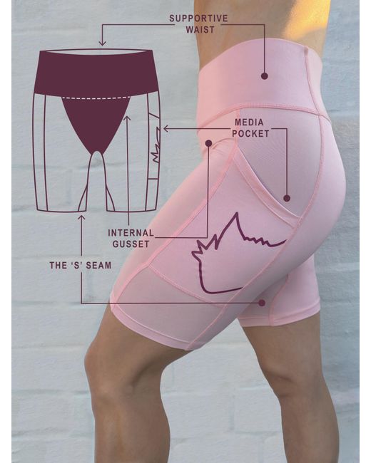 Foxies Pink Ultra-Comfy Eco Body Shorts With Built-In Undies, Zero Vpl & Flattering Coverage
