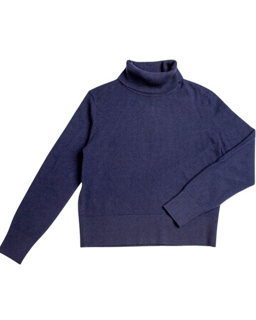 Porridge Knitwear Blue Cashmere Anne Poloneck
