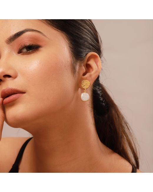 GEM BAZAAR Metallic Cleo Drop Earrings