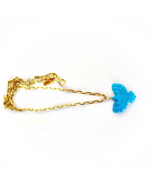 Persia Dona Jewelry Blue Free Bird Necklace