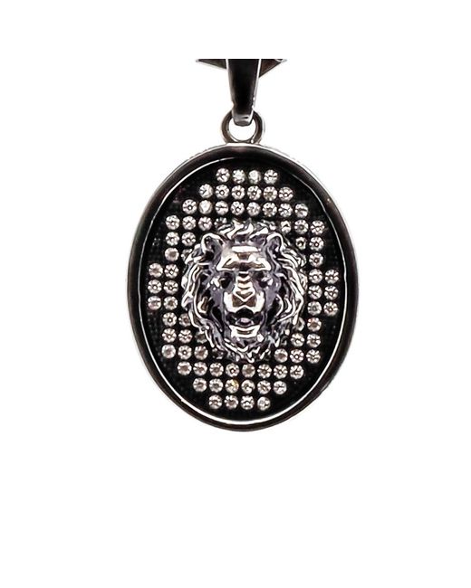 Ebru Jewelry Metallic Onyx Lion Beaded Long Necklace for men