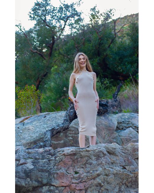 Catnip and Seaweed White Neutrals The Shell Midi Dress
