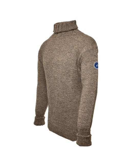 Arthur Beale Brown Neutrals Oiled Wool Beerenberg Pullover for men