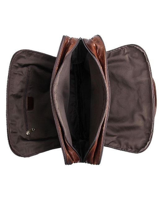 Touri Brown Genuine Leather Briefcase for men