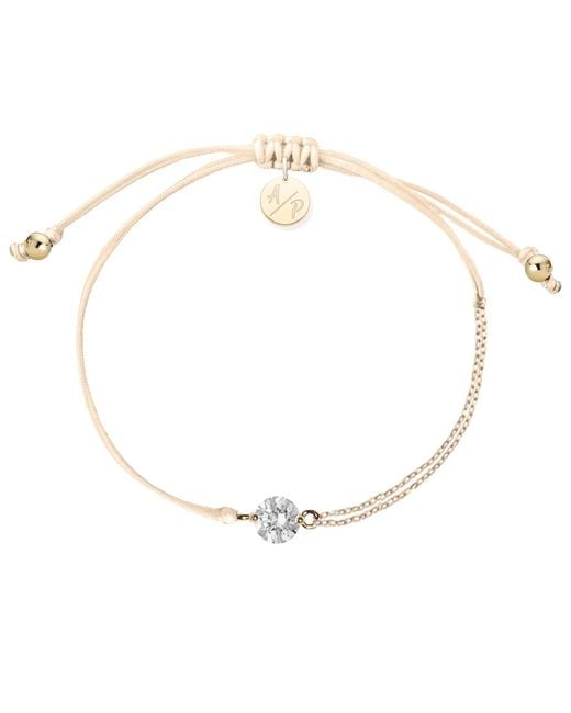 Adriana Pappas Designs Metallic Cz Solitaire Bracelet On Colored Cord