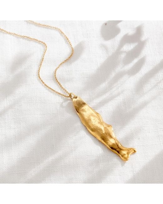 Posh Totty Designs Metallic Fortune Fish Large Pendant Necklace