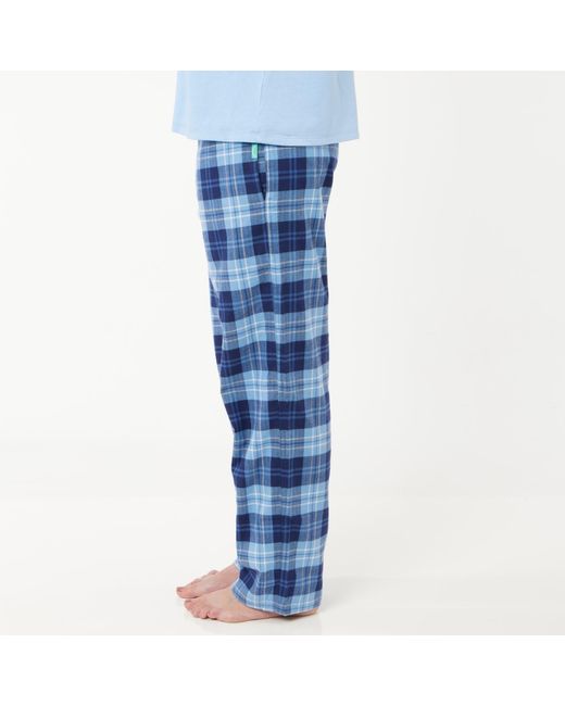 Lounge Blue Soft, Breathable Organic Brushed Cotton Loungewear Trousers