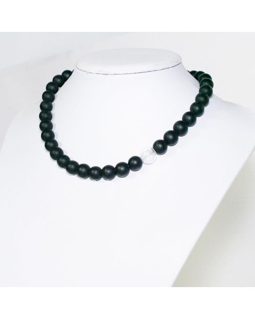Laura Daili Blue Neutrals Timeless Pearl Glass Necklace