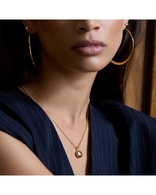 Dinny Hall Metallic Button Locket Necklace