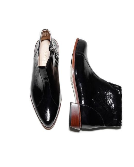 Mafalda Black Bianca Patent Leather Boots