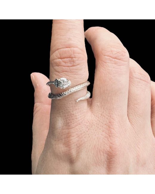 Aki Roc Jewelry Metallic Snake Ring -Sterling