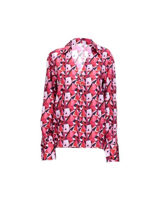 Mirimalist Red Origami Oversize Shirt