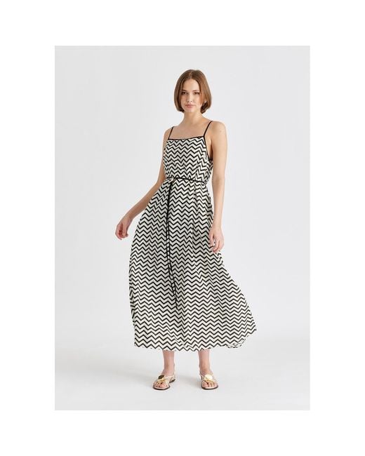 Paisie Multicolor Spaghetti Strap Swing Dress