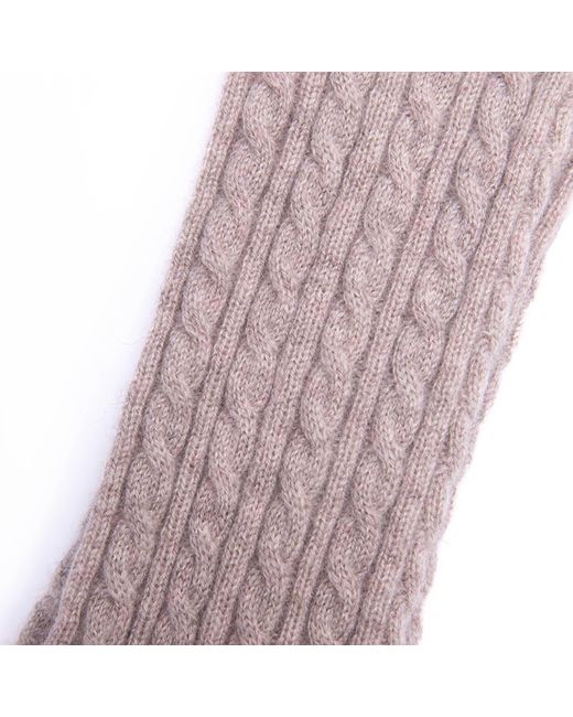 Voya Purple Neutrals Cable Cashmere Socks Gift Set