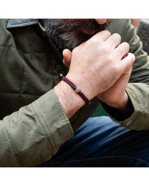 Harbour Uk Red Great Buddha Rope Bracelet for men