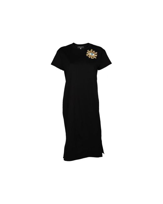 Laines London Black Laines Couture T-shirt Dress With Embellished Mystic Eye