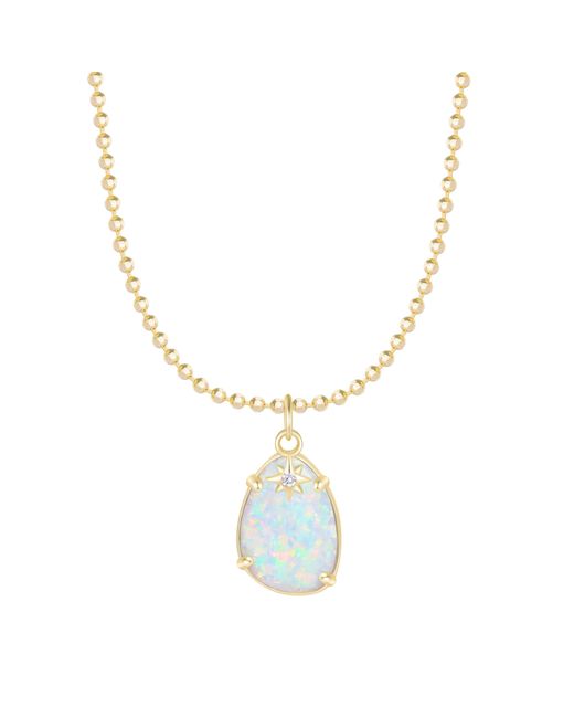 KAMARIA Blue Stella Opal Pendant Necklace With Star Charm