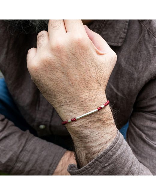 Harbour UK Bracelets Viking Rope Bracelet For With Hammered Beads for men
