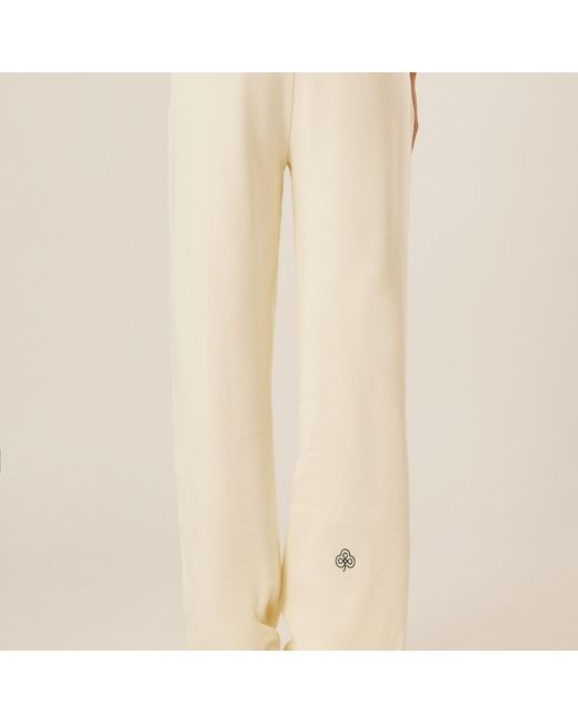 Be Athletica White Varsity Athletica Wide-Leg Pants