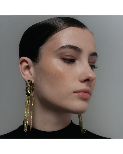 Lavani Jewels Metallic Liliana Green Earrings